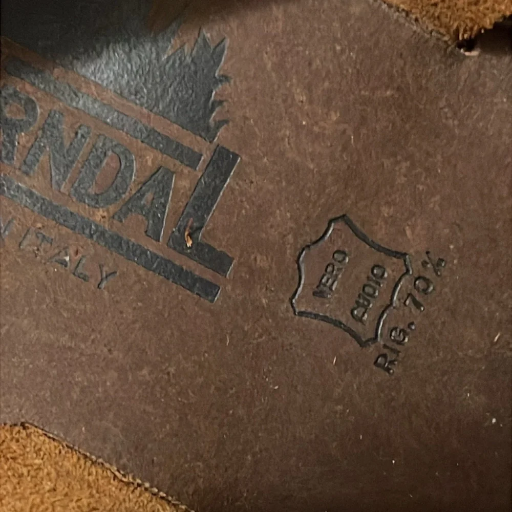 BjorndaL Men's Sandals Leather Brown Size 11 Made In Italy